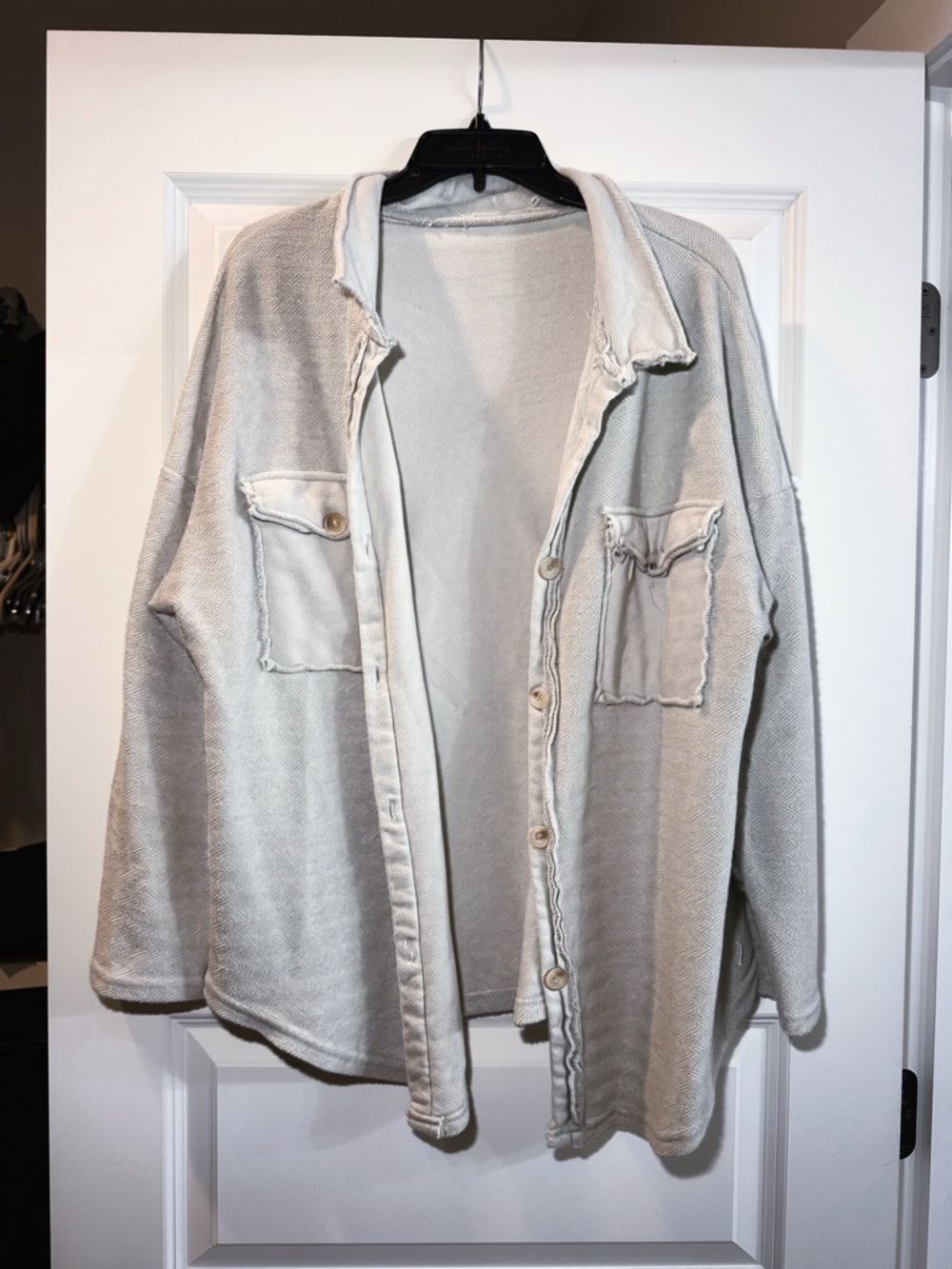 Relaxed Overshirt Jacket in Gray/green - Casual Layering Piece